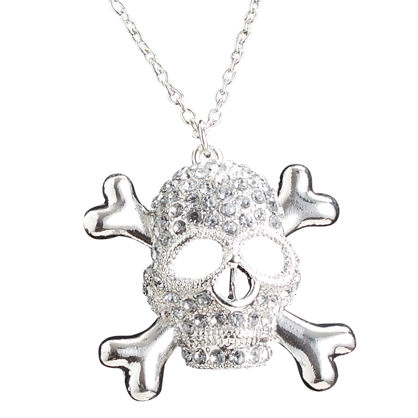 "STRASS TOTENKOPF KETTE" – Vorderansicht