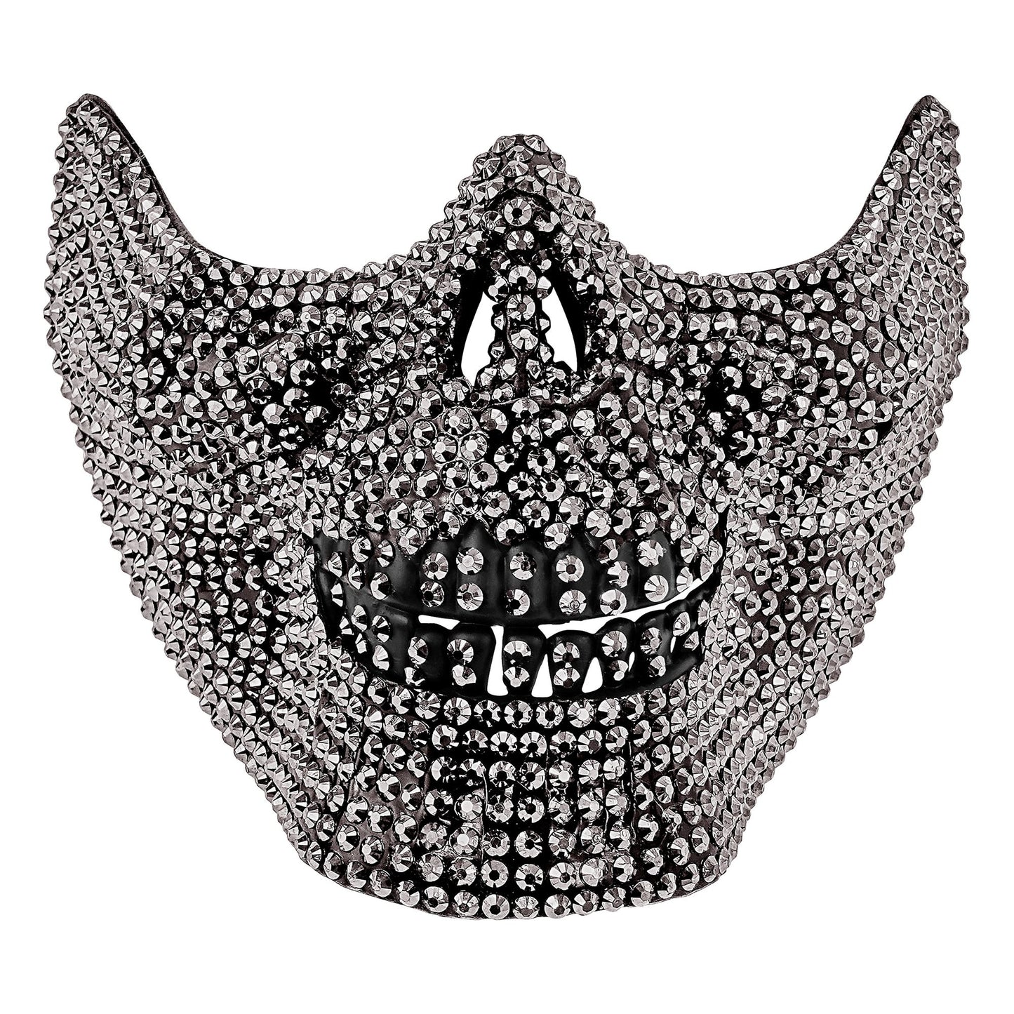"STRASS TOTENKOPFMASKE" – Vorderansicht