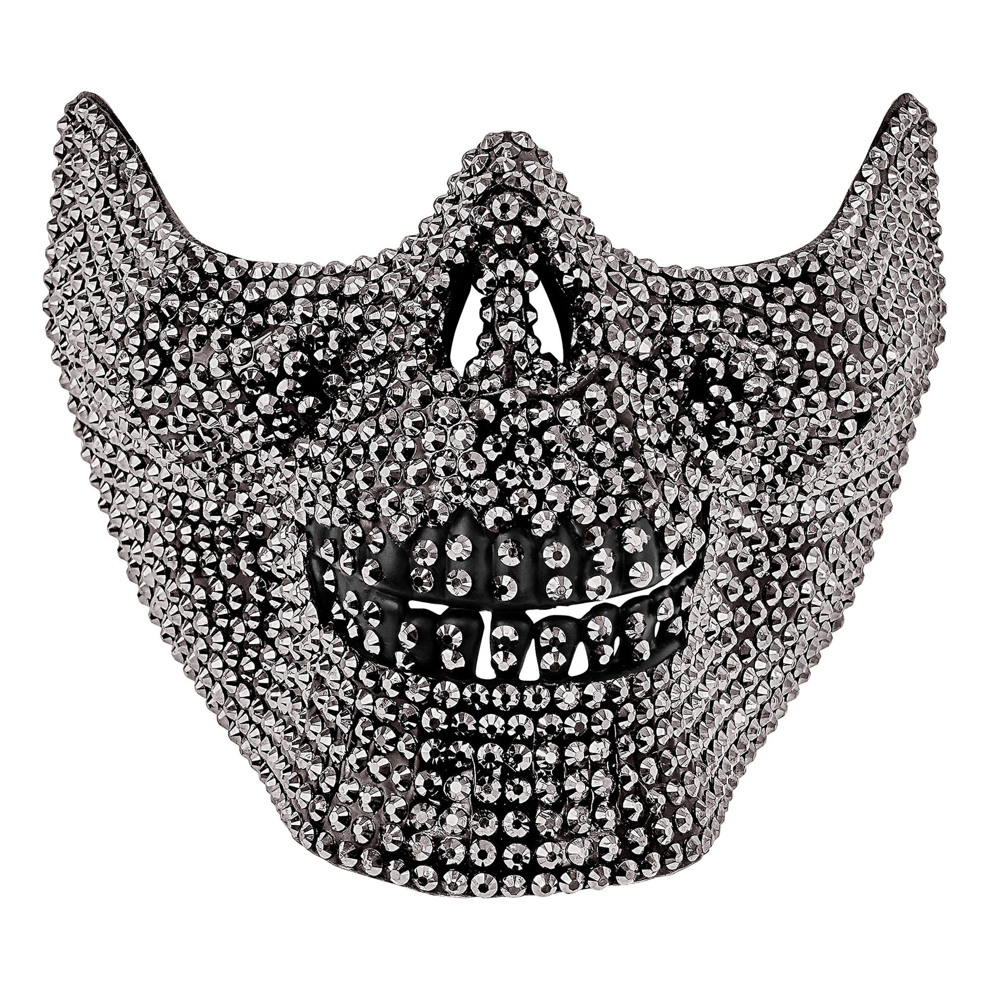 "STRASS TOTENKOPFMASKE" – Vorderansicht