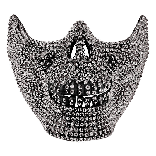 "STRASS TOTENKOPFMASKE" – Vorderansicht