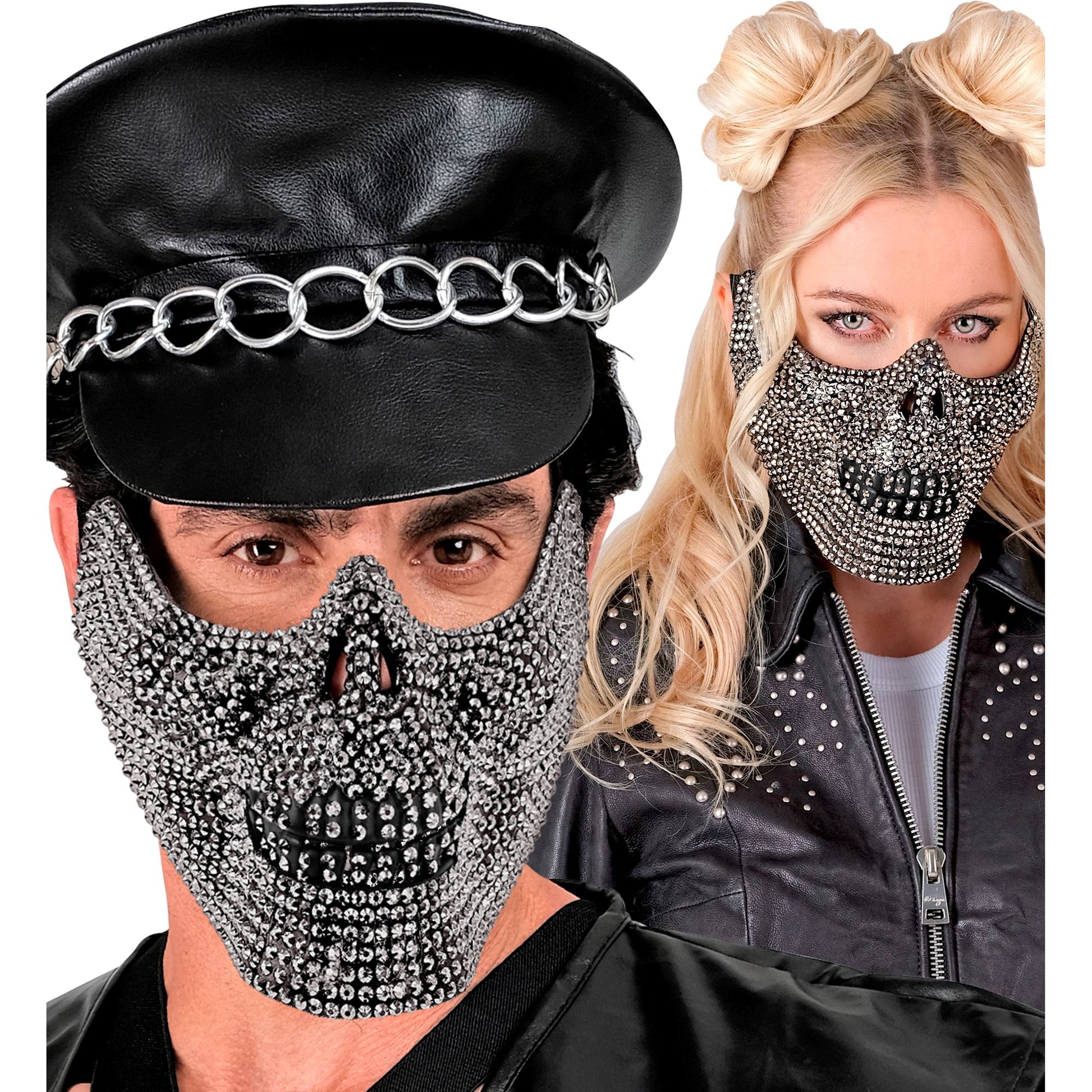 "STRASS TOTENKOPFMASKE" – Ansicht 4