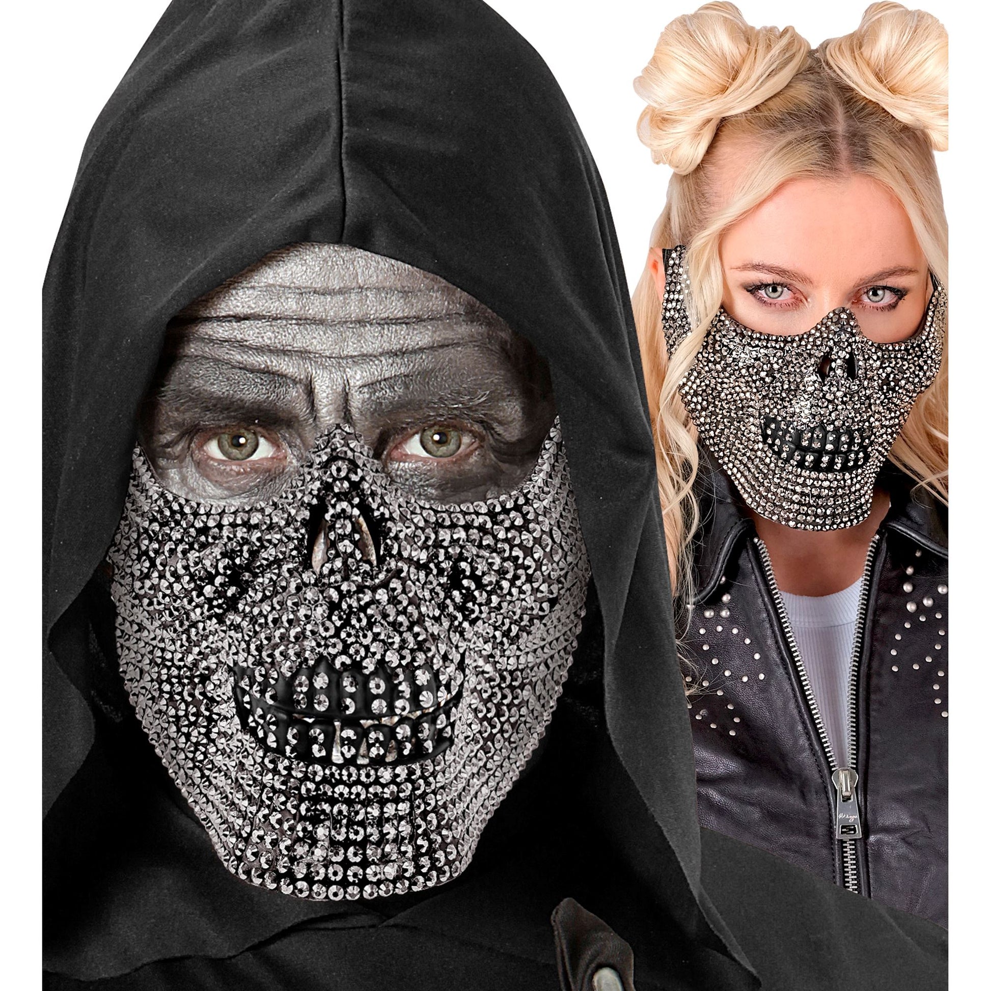 "STRASS TOTENKOPFMASKE" – Ansicht 5