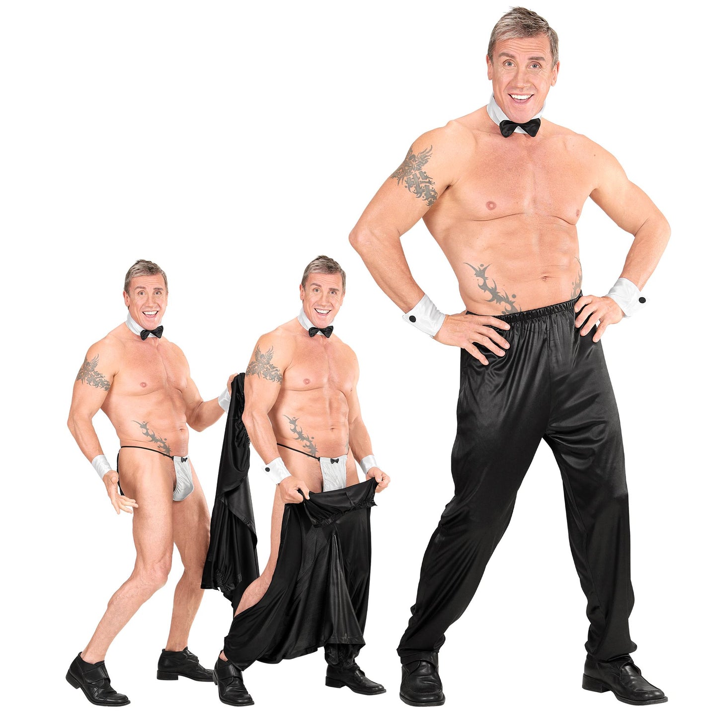 "STRIPPERHOSE MIT SEITLICHEM KLETTVERSCHLUSS" – Vorderansicht