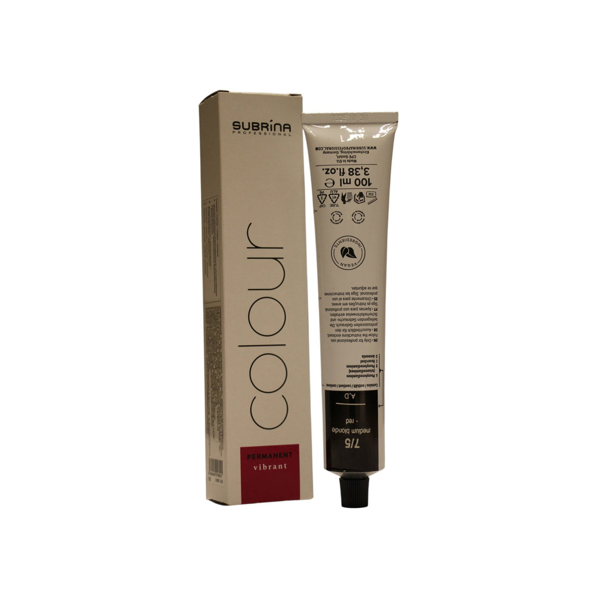 Subrina Professional, Essential Colour, Permanente Haarfarbe, 7/5 , 100 ml