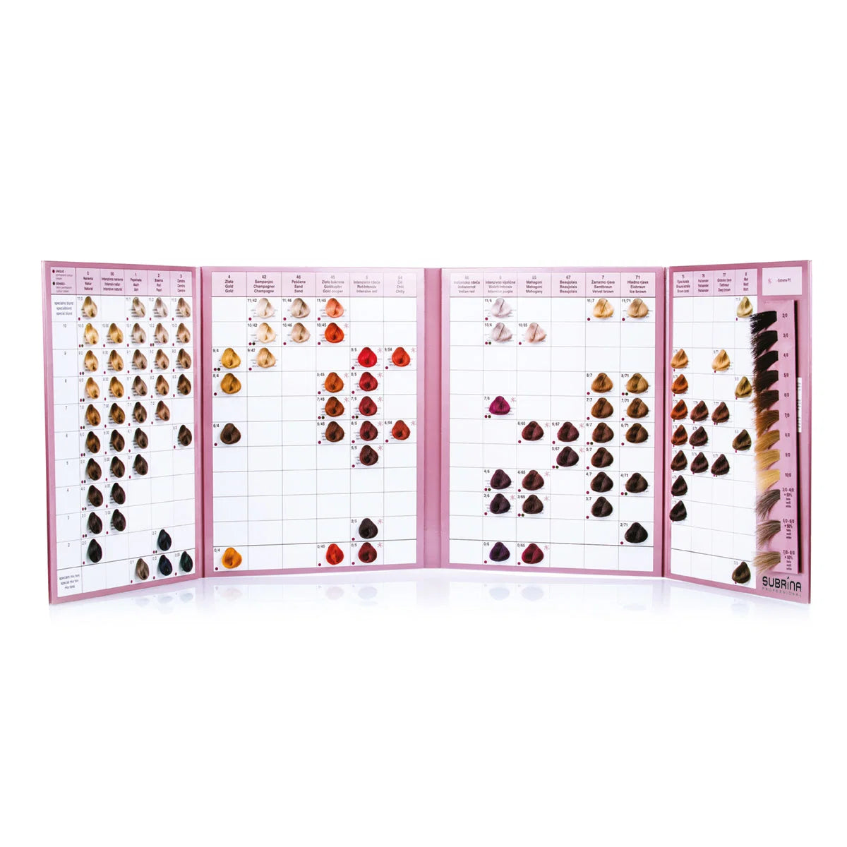 Subrina Professional, Subrina Professional, Haarfarbenkarte