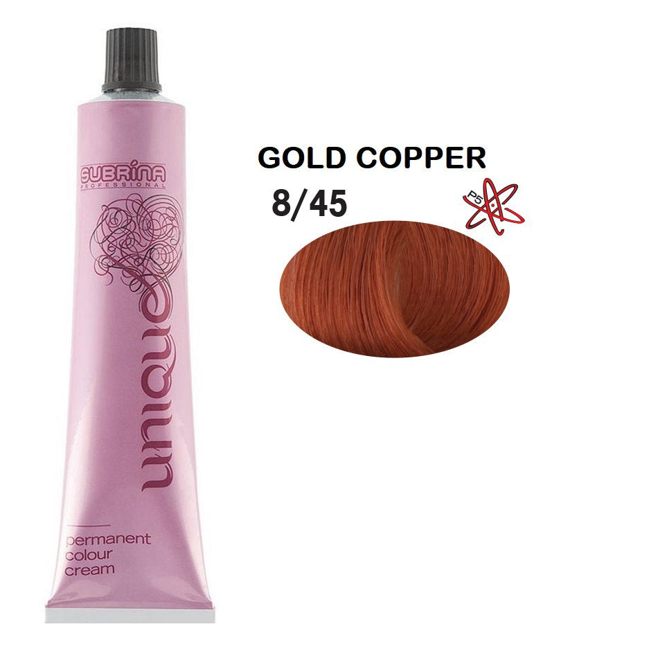 Subrina Professional, Unique, Permanente Haarfarbe, 8/45 Gold Cooper, 100 ml