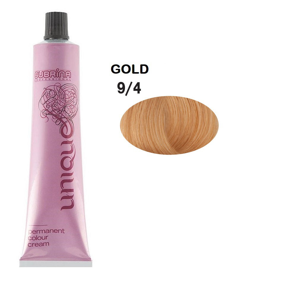 Subrina Professional, Unique, Permanente Haarfarbe, 9/4 Light Golden Blonde, 100 ml