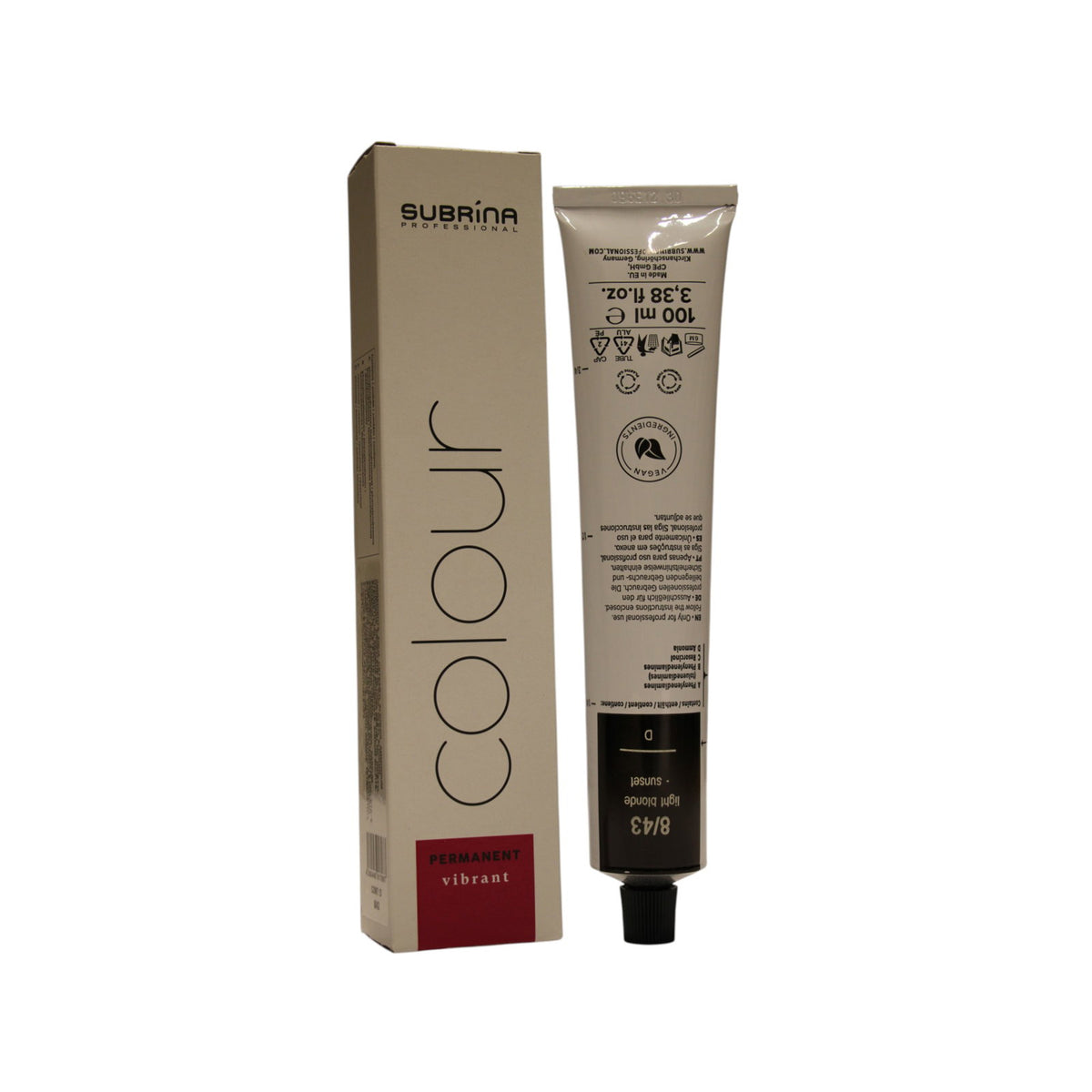Subrina Professional, Vibrant Colour, Permanente Haarfarbe, 8/43 , 100 ml