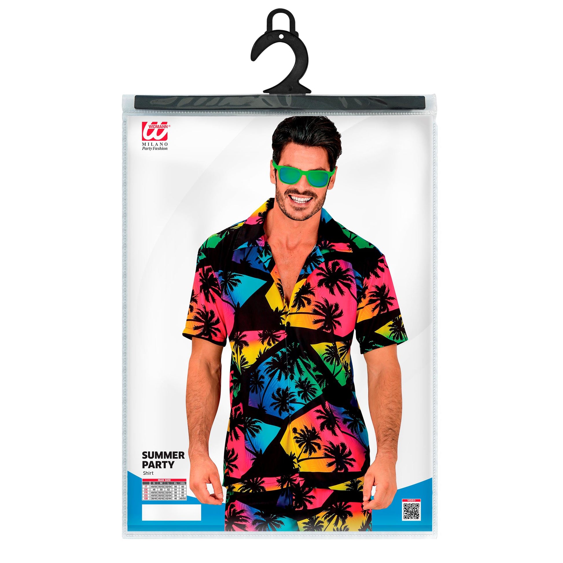 Widmann Herren Hawaiian Hemd Sommer Party bunt – Verpackung