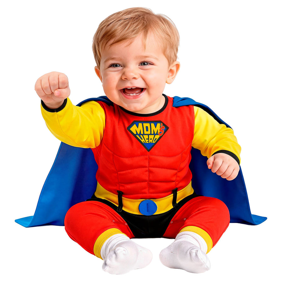 "SUPER BABY" (Overall mit Umhang) – Detailansicht