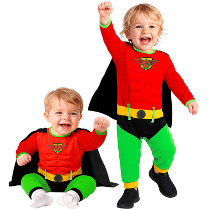 "SUPER BABY" (Overall mit Umhang) – Vorderansicht