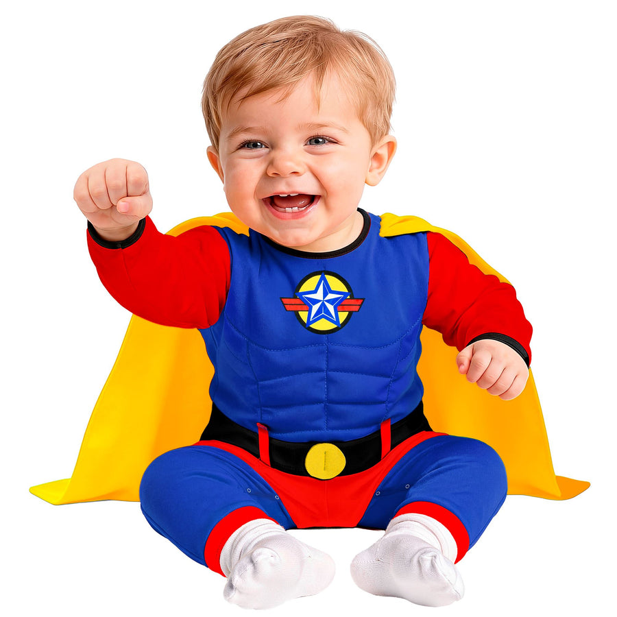 "SUPER BABY" (Overall mit Umhang) – Detailansicht