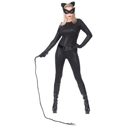 "SUPER KATZE" (Overall, Handschuhe, Ohren, Augenmaske) – Vorderansicht