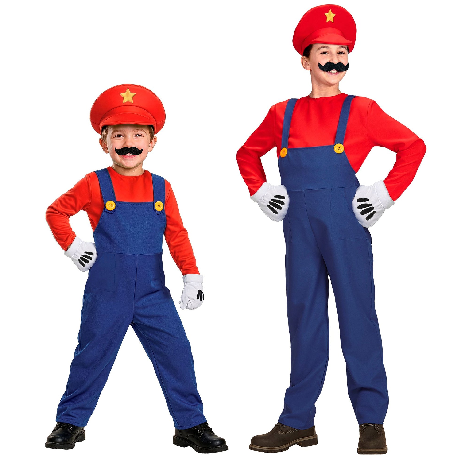"SUPER KLEMPNER" (Latzhose, Oberteil, Mütze) – Vorderansicht