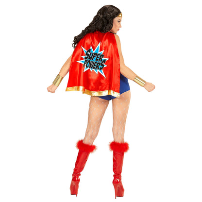 "SUPER POWER GIRL" (Kleid, Gürtel, Stirnband, Umhang) – Ansicht 3