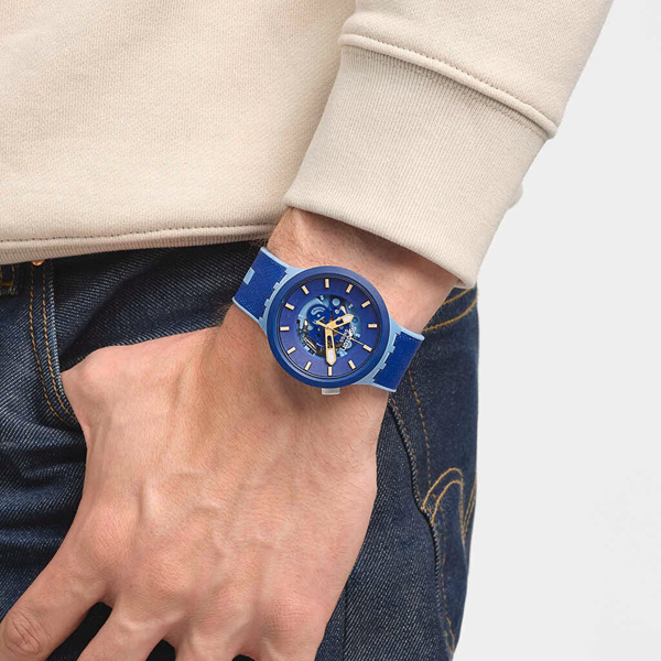 SWATCH BOUNCING BLUE SB05N105 Armbanduhr 47 mm Blau ansicht-3