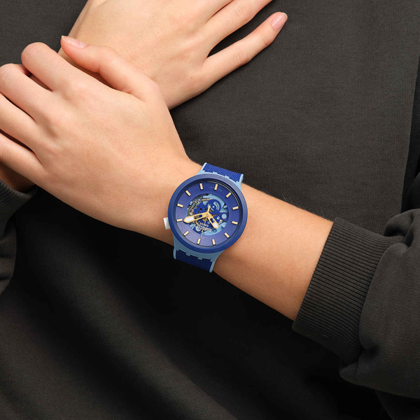 SWATCH BOUNCING BLUE SB05N105 Armbanduhr 47 mm Blau ansicht-4