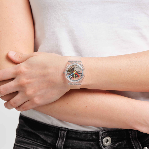 SWATCH CLEARLY GENT SO28K100-S06 Armbanduhr ansicht-4