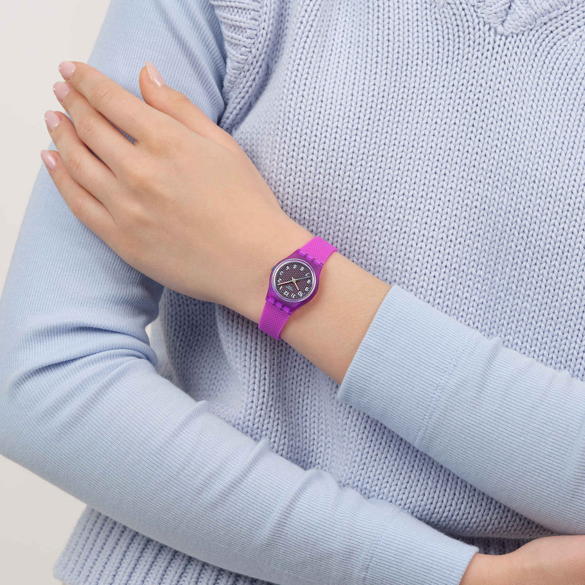 SWATCH MAGENTA WEAVE LV122 Armbanduhr ansicht-4
