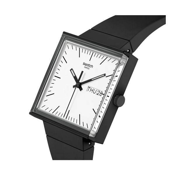 SWATCH Mod. WHAT IF…BLACK? SO34B700 Armbanduhr 42 mm Schwarz ansicht-4