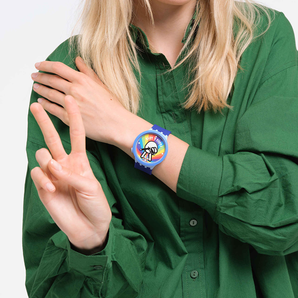 SWATCH PEACE HAND LOVE SB03N105 Armbanduhr 47 mm ansicht-5