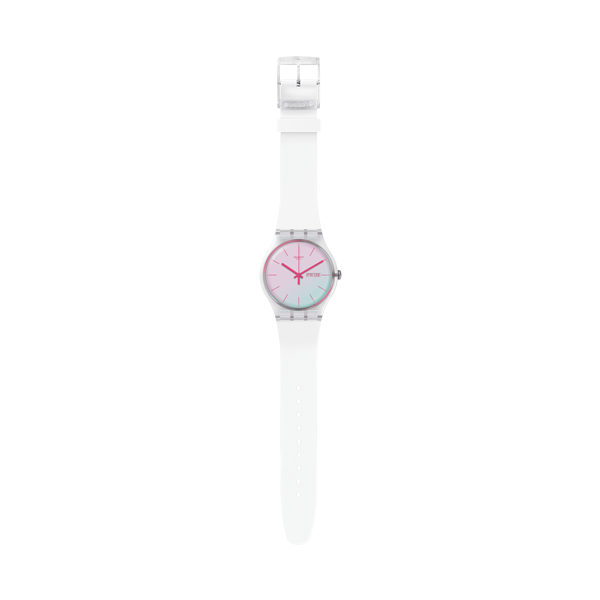 SWATCH POLAWHITE SO29K704-S14 Armbanduhr 41 mm Weiss ansicht-2