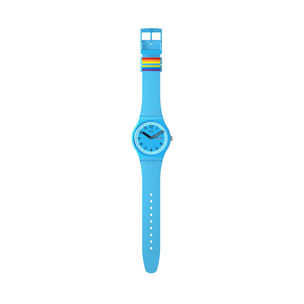 SWATCH PROUDLY BLUE SO29S702 Armbanduhr 41 mm Blau ansicht-2