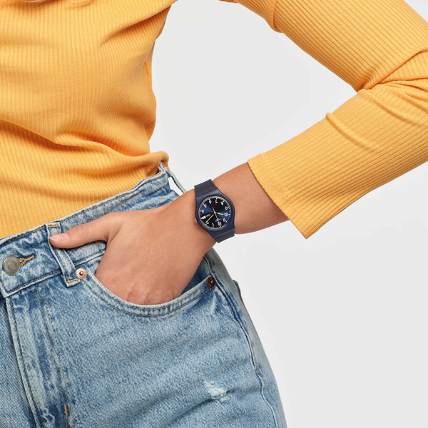 SWATCH SIR BLUE SO28N702 Armbanduhr 34 mm Blau ansicht-4