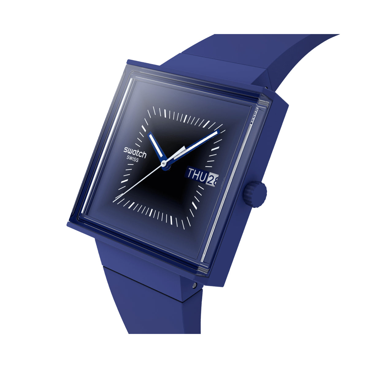 SWATCH SQUARELY BLACKLIGHT SO34N700 Armbanduhr Schwarz ansicht-3