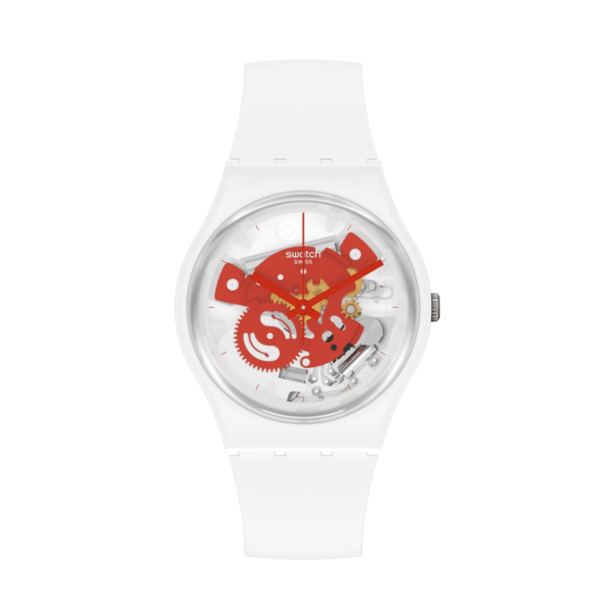 SWATCH TIME TO RED SMALL SO31W104 Armbanduhr Rot