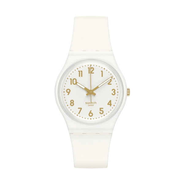 SWATCH WHITE BISHOP SO28W106-S14 Armbanduhr 34 mm Weiss