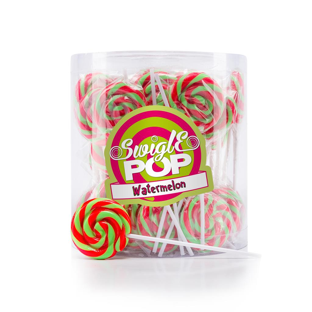 Swigle Pop Mini Watermelon Lollis 50x12g