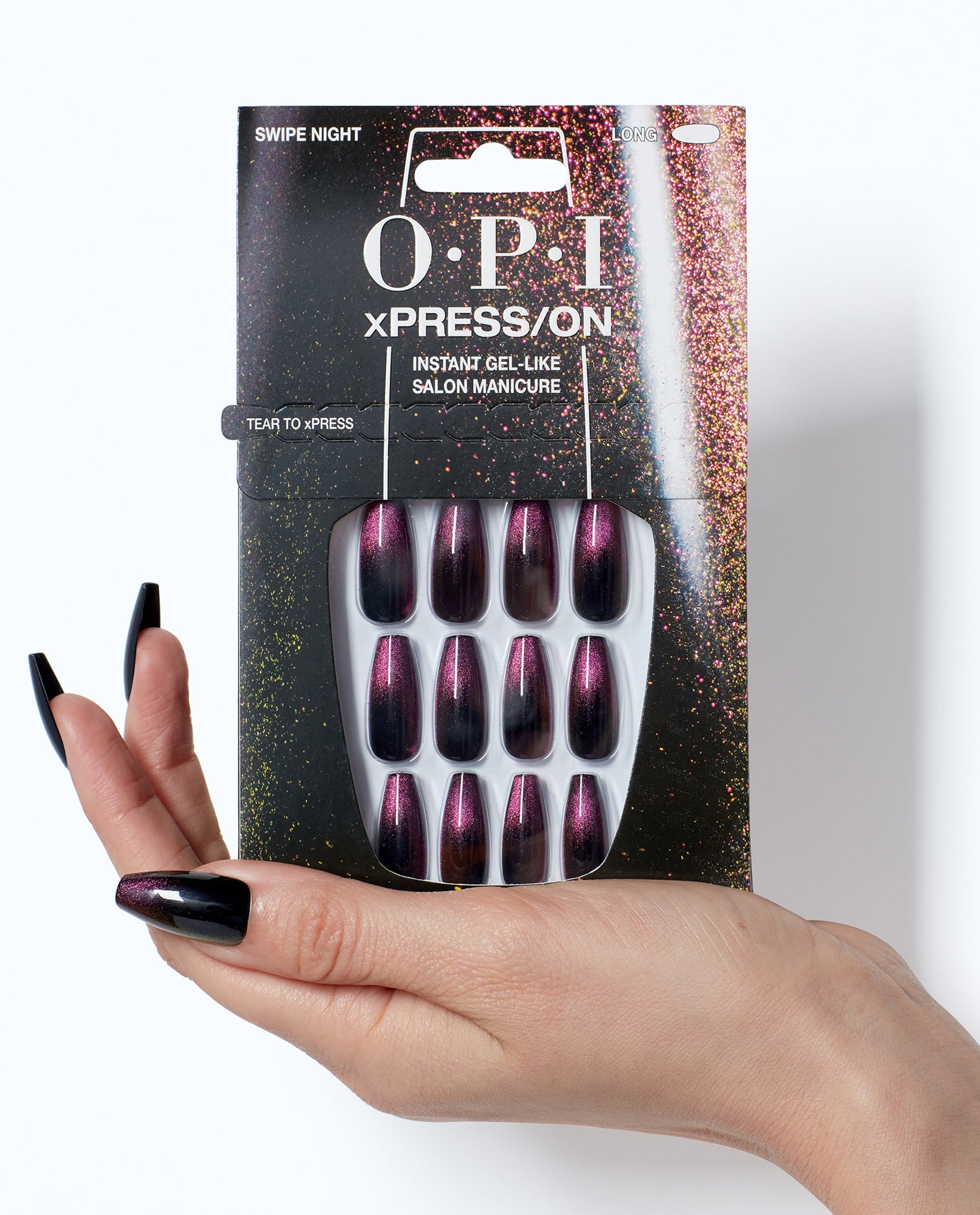 OPI OPI Xpress-On Nägel Nail Art Swipe Night 30 Stück künstliche Fingernägel Nagelpflege