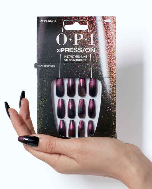 OPI OPI Xpress-On Nägel Nail Art Swipe Night 30 Stück künstliche Fingernägel Nagelpflege