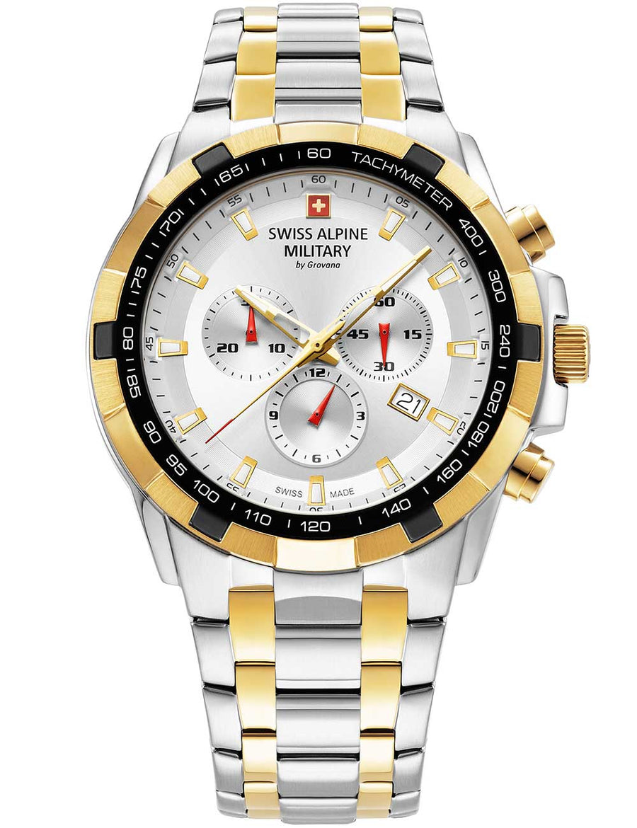 SWISS ALPINE MILITARY 7043-9142 Chronograph Armbanduhr 38 mm