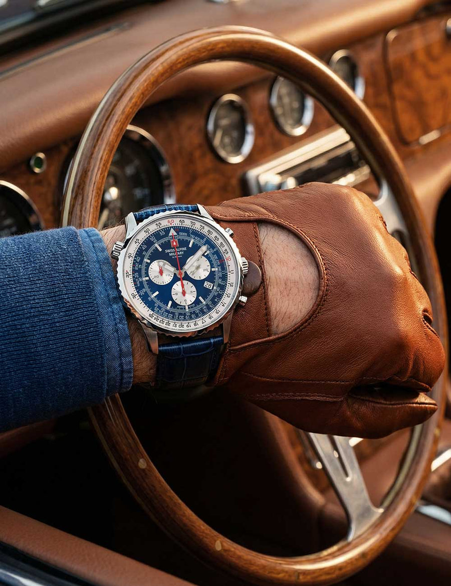 SWISS ALPINE MILITARY 7078-9535 Chronograph Armbanduhr 46 mm