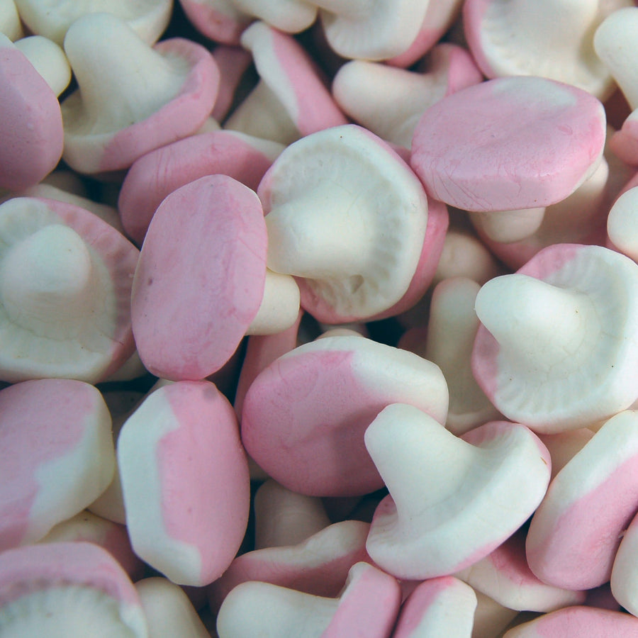 Swizzels Die Süssen Pilze 100g Schaumzucker Pilze mit Fruchtgeschmack – Detailansicht