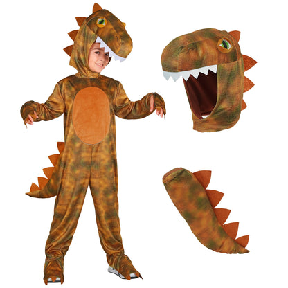 "T-REX" (Overall, Kapuze mit Kopf) – Detailansicht