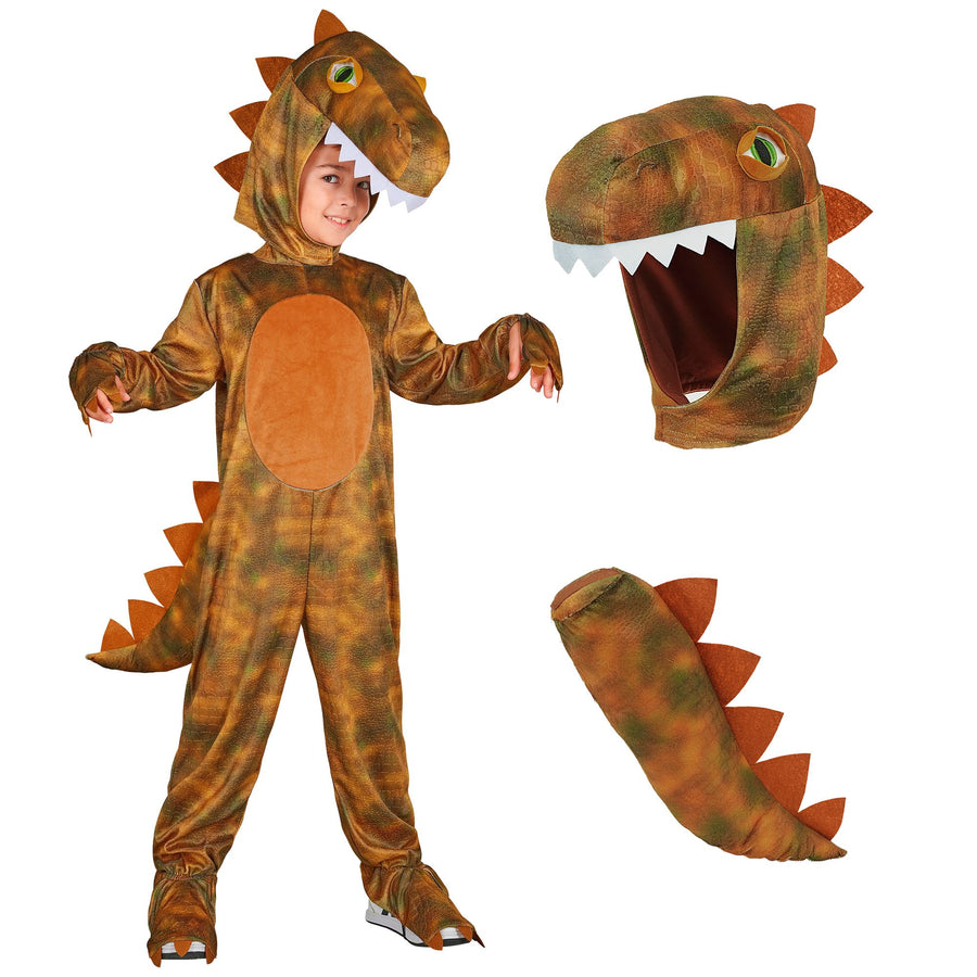 "T-REX" (Overall, Kapuze mit Kopf) – Detailansicht