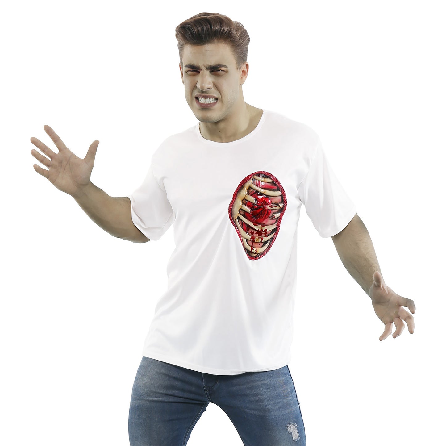 "T-SHIRT MIT BRUSTKORB, HERZ UND LUNGE" – Detailansicht
