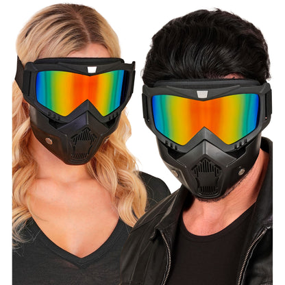 "TAKTISCHE MASKE MIT VERSPIEGELTEN REGENBOGEN GLÄSERN" – Ansicht 3