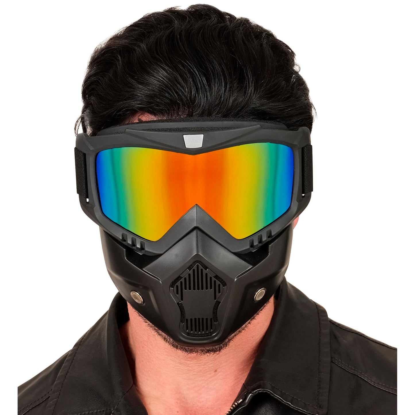 "TAKTISCHE MASKE MIT VERSPIEGELTEN REGENBOGEN GLÄSERN" – Ansicht 5