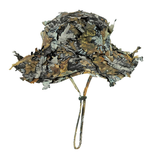 "TAKTISCHER BOONIE HUT MIT CAMOUFLAGE BLÄTTERN" – Vorderansicht
