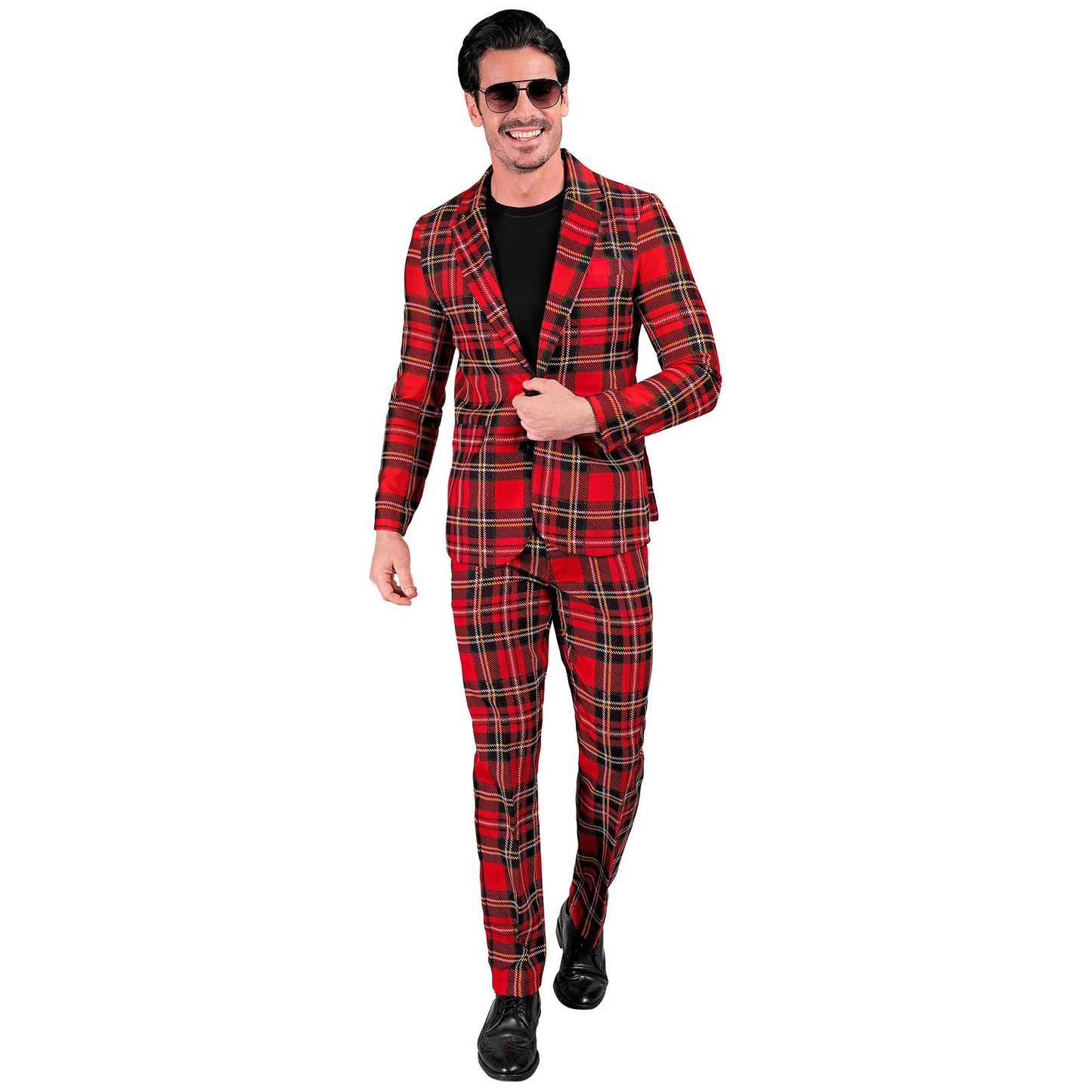 "TARTAN PARTY FASHION ANZUG" (Jackett, Hose) – Vorderansicht