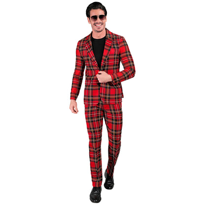 "TARTAN PARTY FASHION ANZUG" (Jackett, Hose) – Vorderansicht