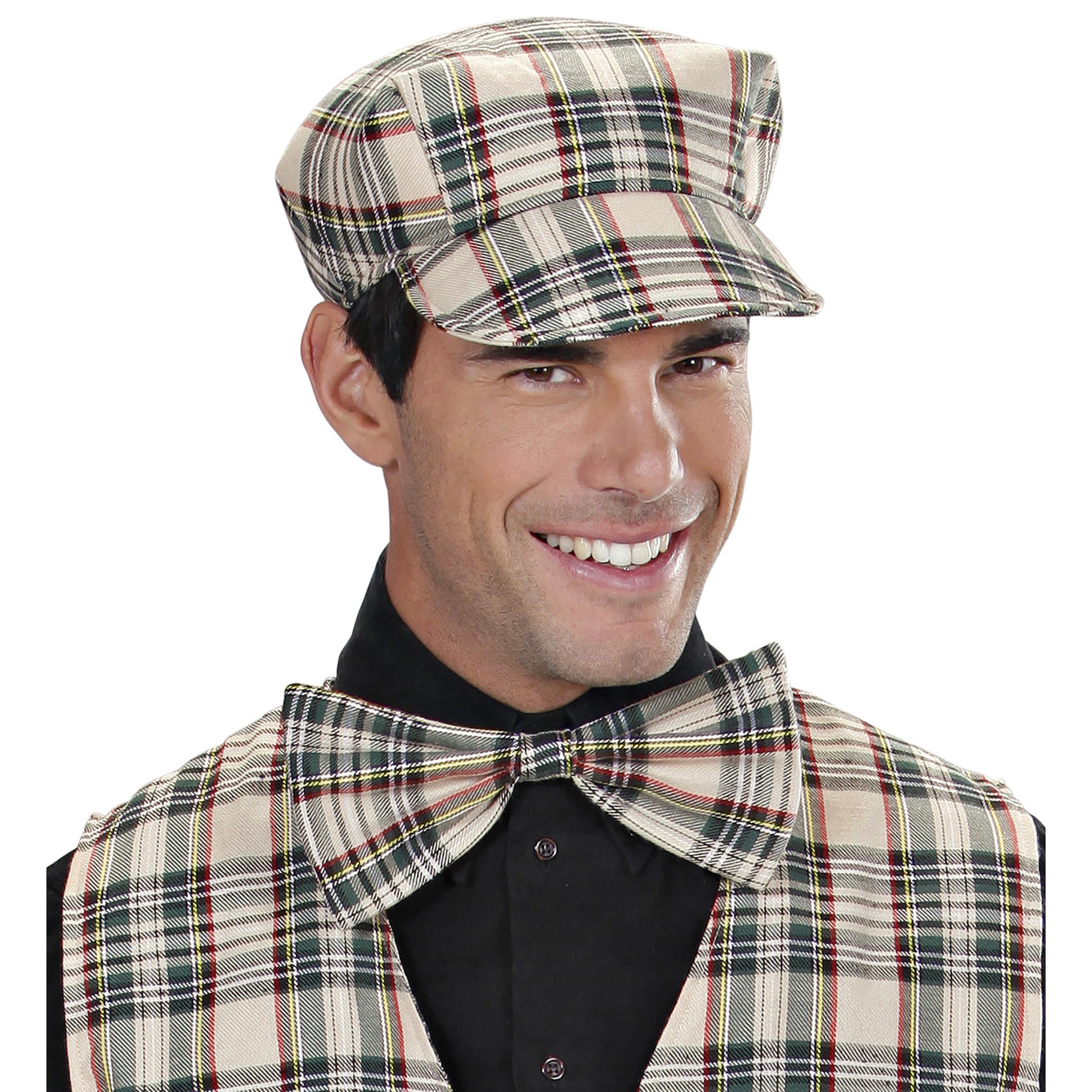 "TARTANMÜTZE + FLIEGE IN BEIGE" – Ansicht 3