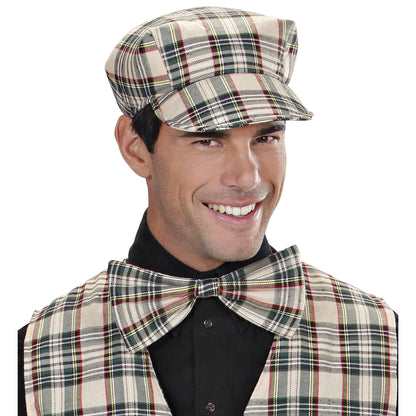 "TARTANMÜTZE + FLIEGE IN BEIGE" – Ansicht 3