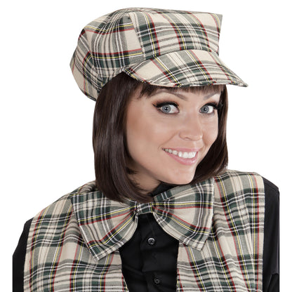 "TARTANMÜTZE + FLIEGE IN BEIGE" – Ansicht 4