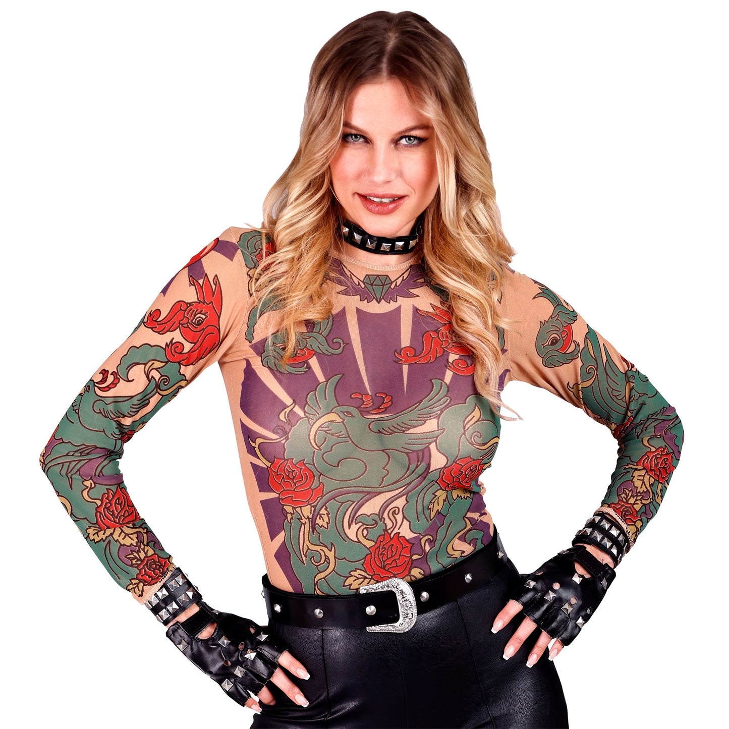 "TATTOOSHIRT ENGELSFLÜGEL" realistischer Effekt – Vorderansicht