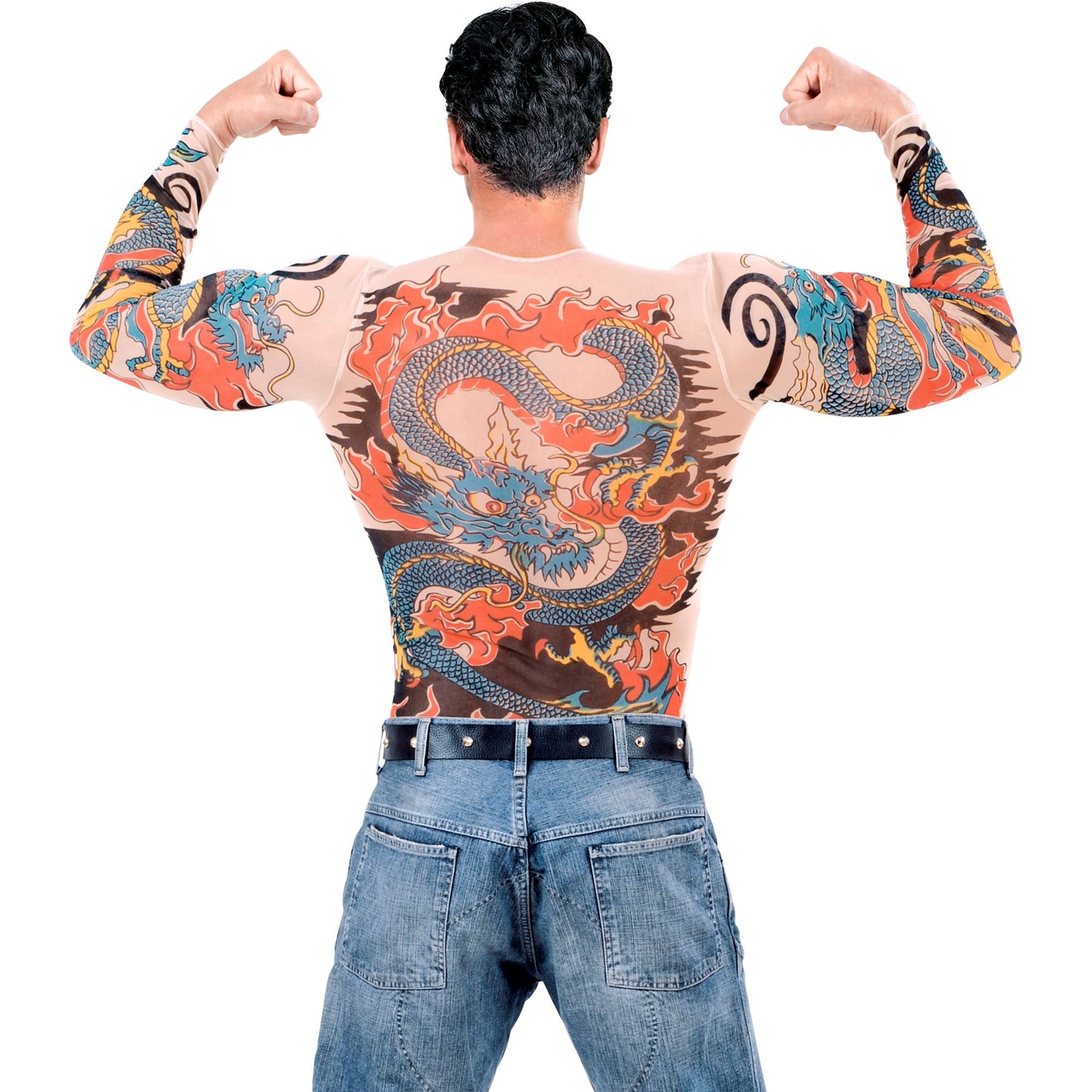 "TATTOOSHIRT TIGER UND DRACHEN" realistischer Effekt – Detailansicht